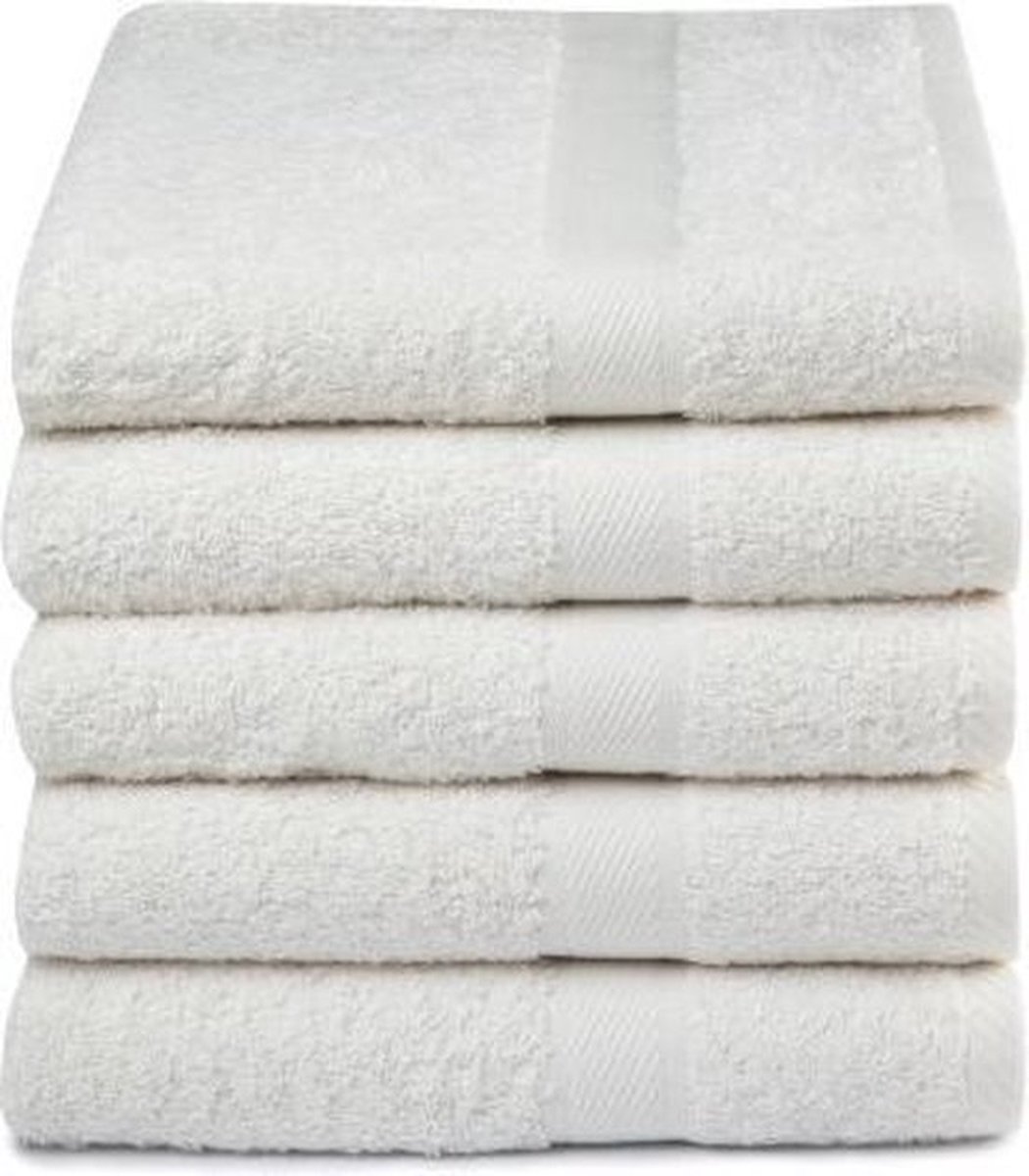 Lucca - baddoek - 5-pack - 50 x 100 - Crème