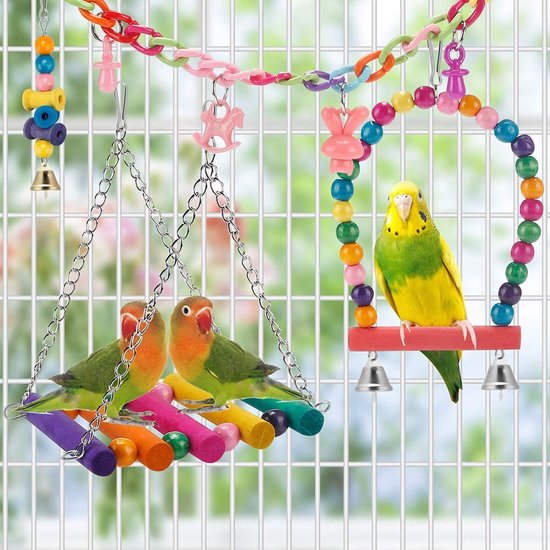 Vogelspeelgoed Parkieten Speelgoed Vogelspeelgoed Parkiet Vogelkooi Decoratie bol