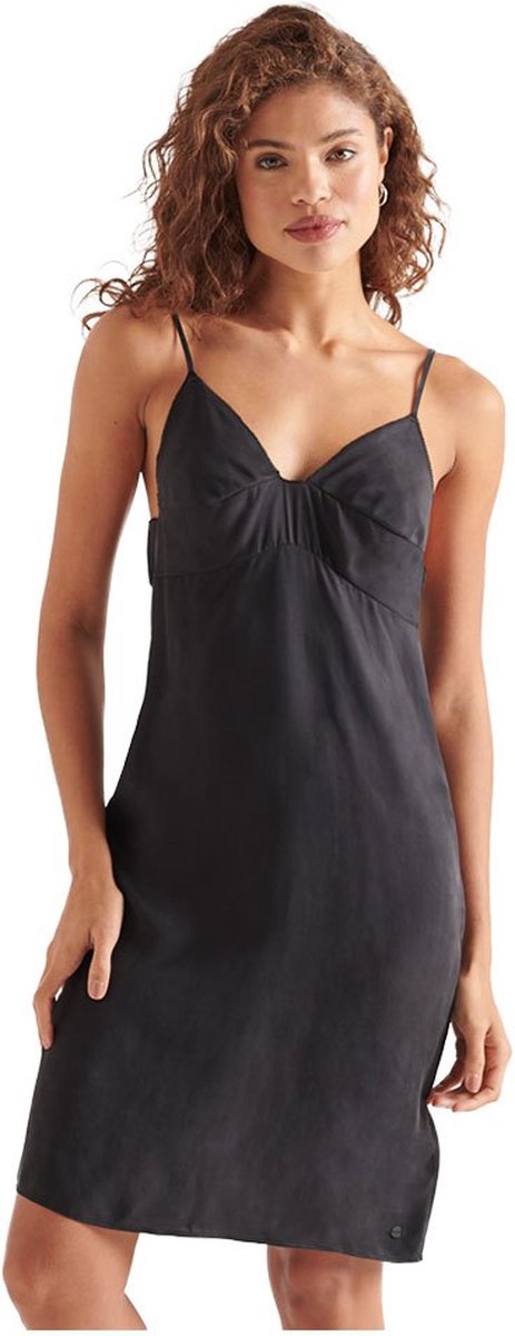 Superdry Cupro Cami Korte Jurk S Vrouw Zwart