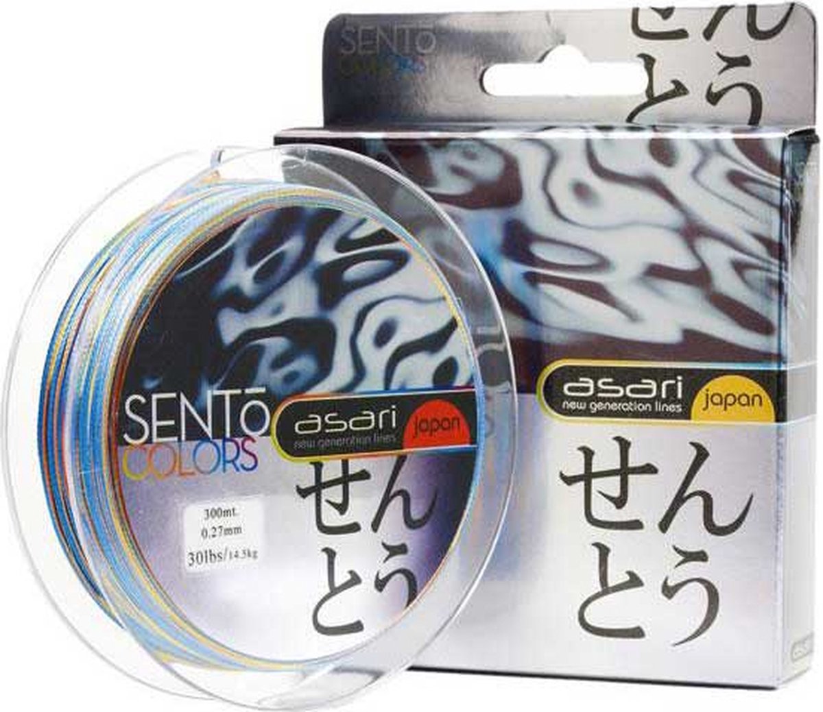 Asari Sento Colors Gevlochten Vislijn 300 M Veelkleurig 0.170 mm