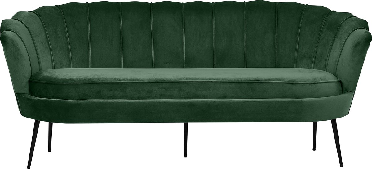 Nice bank 3 persoons velours groen.