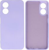 Hoesje Geschikt voor OPPO Reno 8T 4G - Fashion Telefoonhoesje Backcover - Siliconen Hoesje - Paars