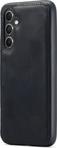 Casemania Hoesje Geschikt voor Samsung Galaxy A54 Charcoal Gray - Lederen Back Cover