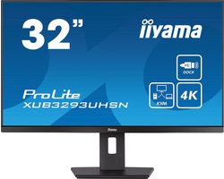 iiyama ProLite XUB3293UHSN-B5 - 32 inch - 4K - IPS - USB-Hub (2x) - Verstelbaar - USB-C Dock