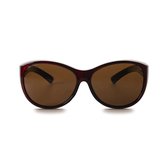 IKY EYEWEAR overzet zonnebril dames OB-1002D3-rood-metallic