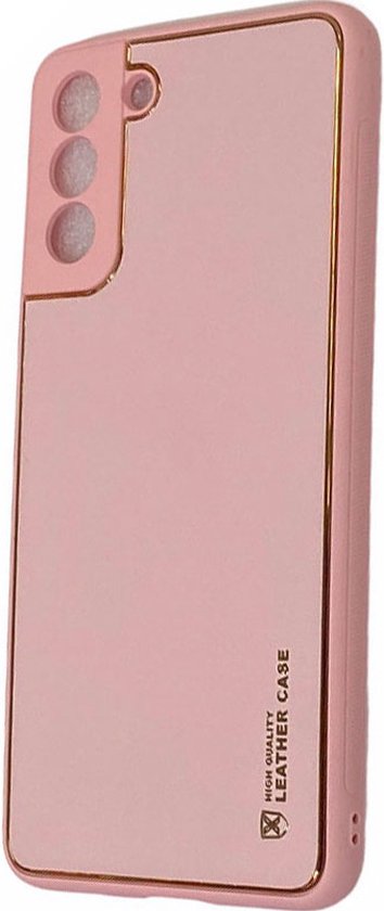ZKl Telecom Telefoonhoesje – Samsung Galaxy S23 Luxe High Quality Leather achterkant hoesje Geschikt Voor Samsung Galaxy S23 – Roze