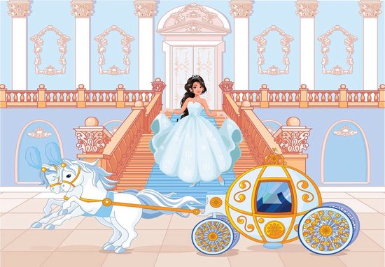 Papier peint photo - Papier peint intissé - Princesse prête pour le bal - Conte de fées - 416 x 290 cm