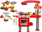 Ilso grote speelgoed keuken rood - kinderkeuken - oven - afzuigkap - vaatwasser