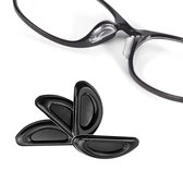 10 Siliconen Neuspads voor Bril - Zwart - Neusvleugels voor Bril - Zelfklevend - Pads - Plakpads - Zonnebril - Anti-Slip