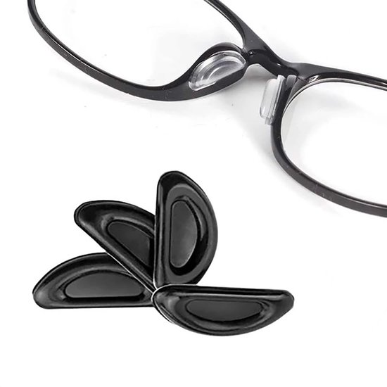 Consumerce® Set van 10 Siliconen Neuspads voor Bril - Zwart - Neusvleugels  voor Bril -... | bol.com
