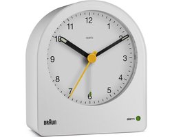 Braun BC22W - Wekker - Analoog - Stil uurwerk - Wit