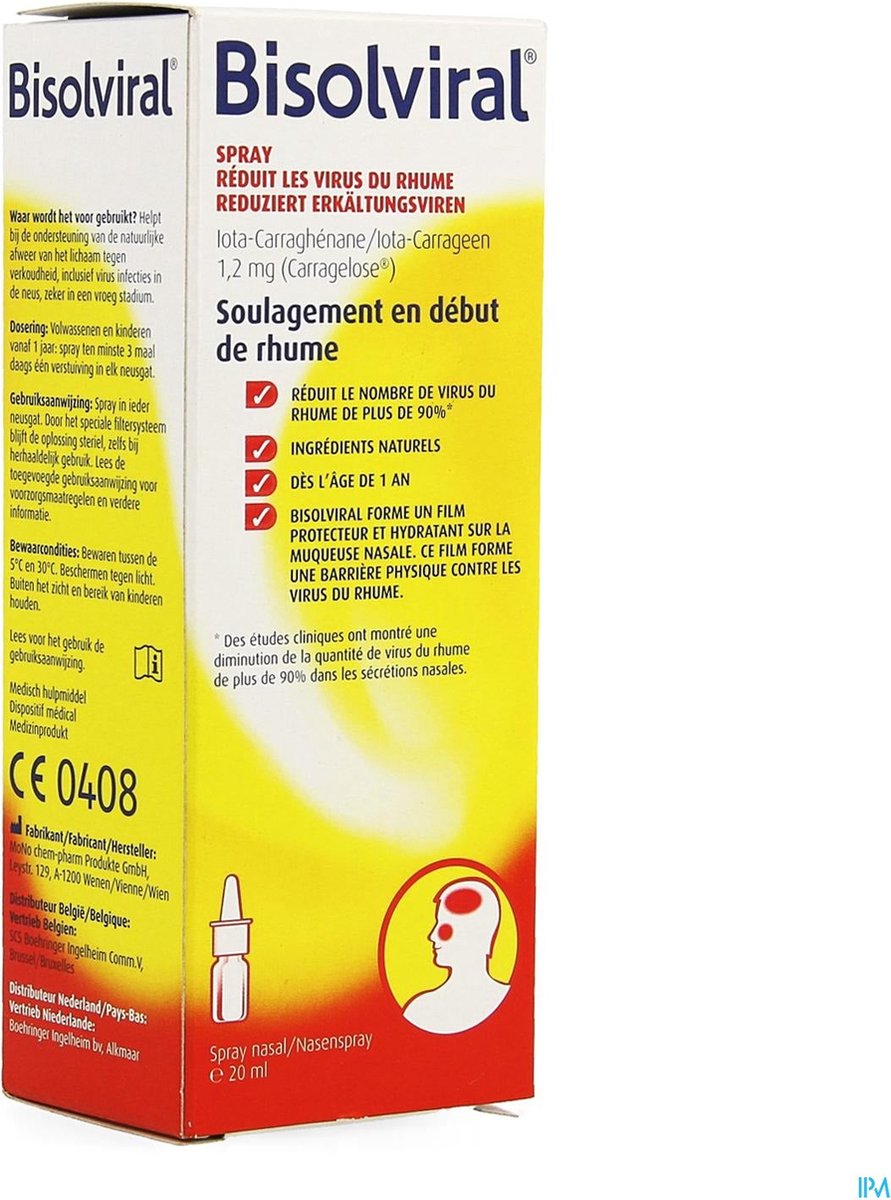 Bisolviral Antivirus Spray - 20 ml - Neusspray | bol.com