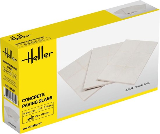 Foto: Heller 81257 concrete pavin slabs betonnen bestratingstegels plastic modelbouwpakket