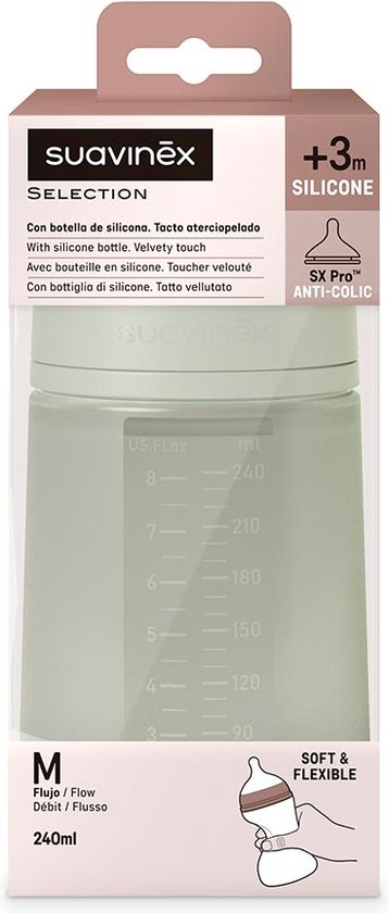 Biberon verre 120 ml avec tétine SX Pro S Wonderland Beige
