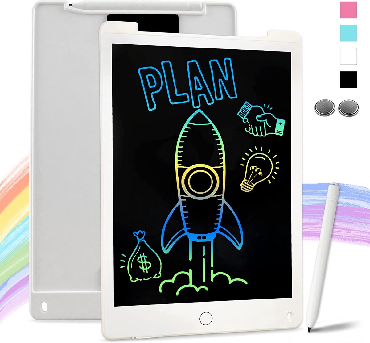 Fabater 15 Inch LCD-schrijftablet Oplaadbaar Kleurrijk Scherm