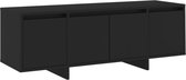 vidaXL - Tv-meubel - 120x30x40,5 - cm - bewerkt - hout - zwart