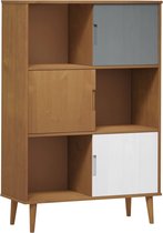 vidaXL-Boekenkast-MOLDE-90x35x133,5-cm-massief-grenenhout-bruin