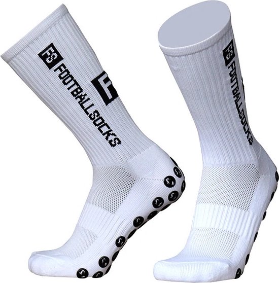 Footballsocks® Gripsokken - Gripsokken Voetbal - Grip Socks - One Size - Anti Slip - Gripsokken Wit - Footballsocks