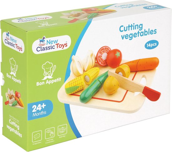 New Classic Toys Speelgoedeten en -drinken - Groenten op Dienblad - New Classic Toys