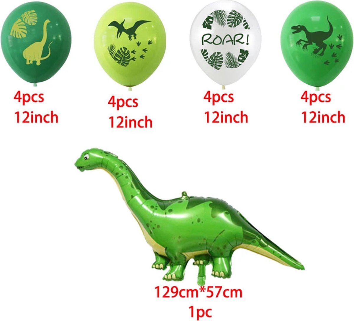 Ballons de baudruche dinosaure - Deco anniversaire dinosaure