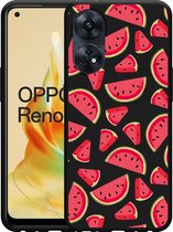Cazy Hoesje Zwart geschikt voor Oppo Reno8 4G T Watermeloen