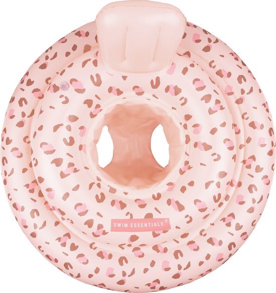 Swim Essentials Baby Zwemband - Old Pink Panterprint - Baby Float & Zwemzitje - 0-1 jaar