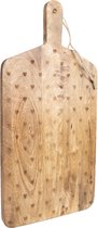 HAES DECO - Planche à découper décorative - Taille 25x50x2 cm - en Bois - couleur Marron - Planche à boissons, Planche à tapas, Planche de service