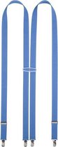 Daspartout - lichtblauwe bretels - vier stevige clips - H model