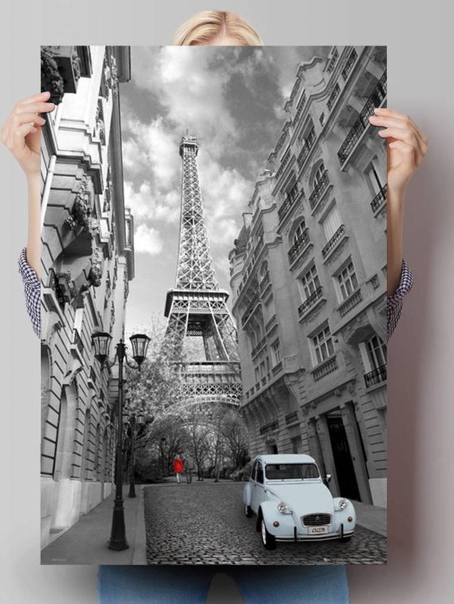 - Paris - - 61x91,5cm car Poster blue REINDERS girl red