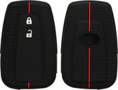 kwmobile autosleutel hoesje geschikt voor Toyota 2-knops autosleutel Smart Key - Autosleutel behuizing in zwart / rood