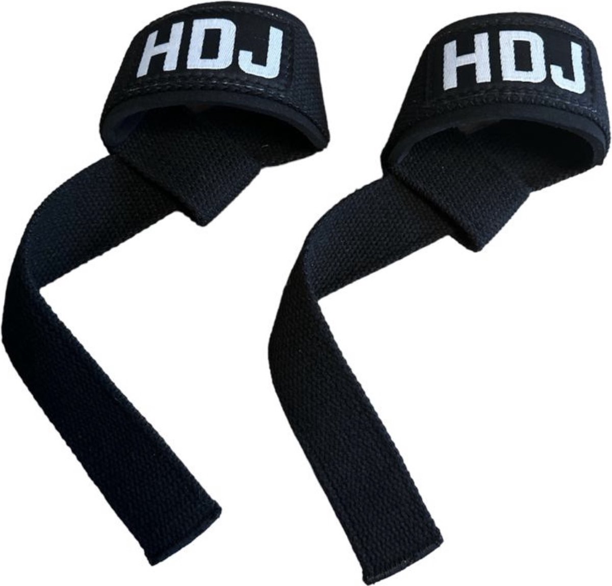 HDJ Lifting Straps Zwart - Krachttraining Accessoires - Powerlifting - Bodybuilding - Fitness - Wrist Wraps - Gym Straps