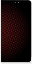 Telefoonhoesje met foto Geschikt voor Samsung Galaxy A14 4G Smart Cover Geruit Rood