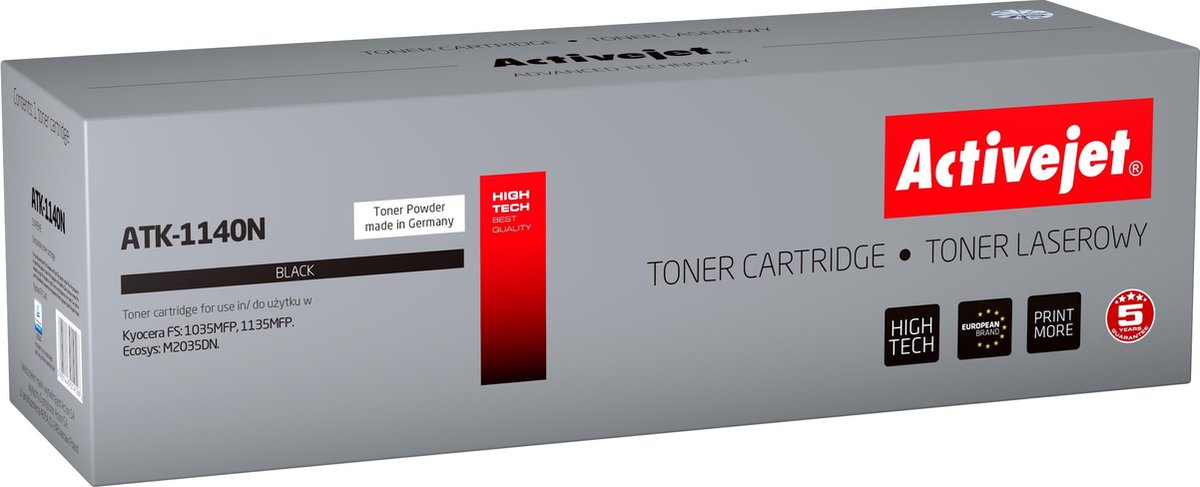 Toner Activejet ATK-1140N (replacement Kyocera TK-1140; Supreme; 7 200 pages; Black)