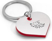 Akyol - forme de coeur de porte-clés de cheval - Paarden - amoureux des chevaux - porte-clés gravé - speelgoed de cheval filles et garçons - trucs de cheval - personnalisé - porte-clés avec naam