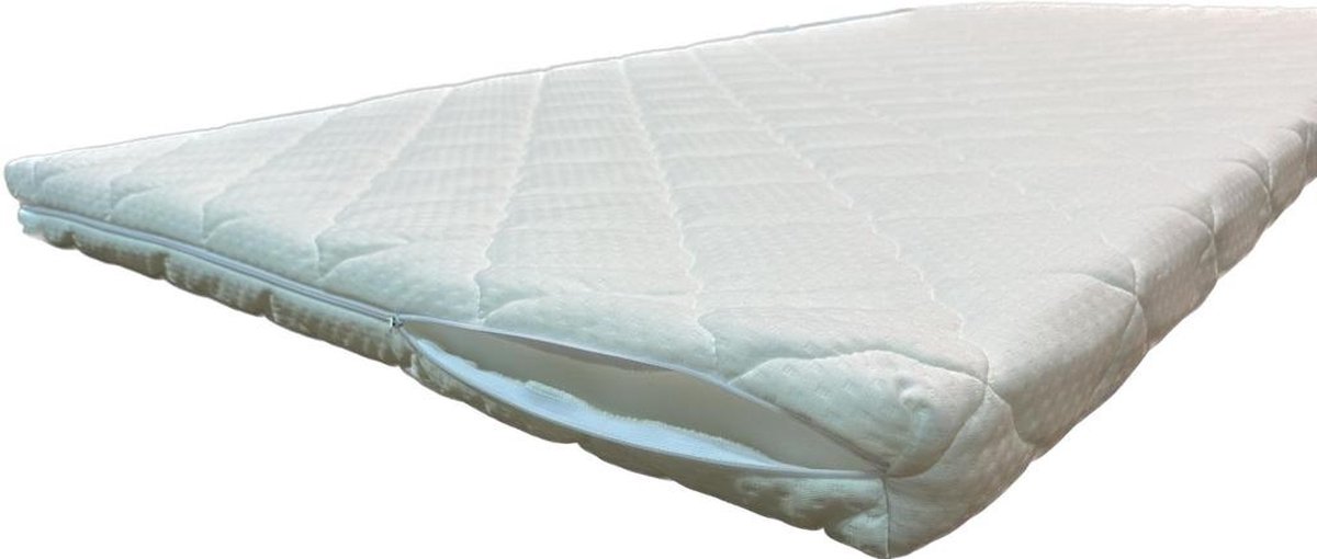 Visco (traagschuim) topdekmatras/topper - 5 cm dik - 3 zijdige rits - 180x200 - Made by SIMTEX