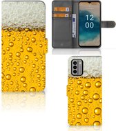 Telefoonhoesje Nokia G22 Flip Cover Valentijn Cadeautje hem Bier