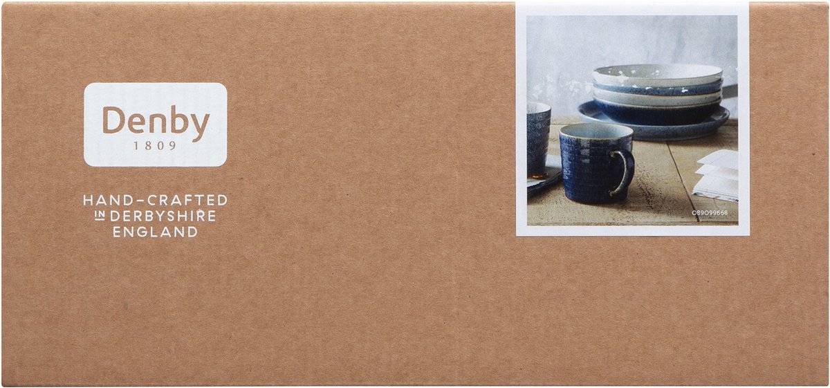 Denby | Studio Blue Pastabord Set van 4 ø 22 cm