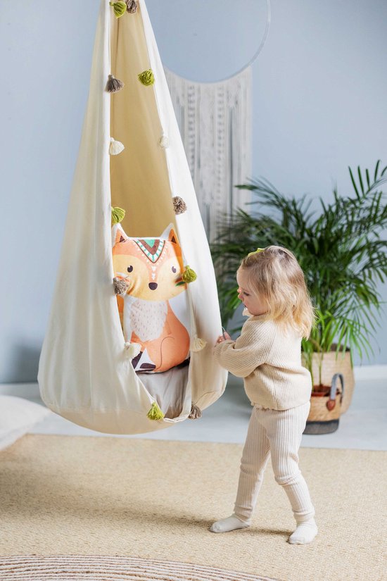 Nid suspendu enfant Cocoon Beige Frill nid balan oire pour