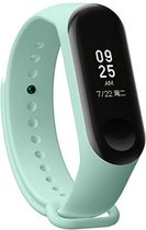 Siliconen Smartwatch bandje - Geschikt voor Xiaomi Mi band 3 / 4 siliconen bandje - lichtblauw - Strap-it Horlogeband / Polsband / Armband