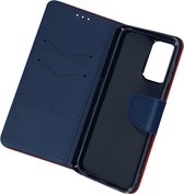 Wallet Case geschikt voor Samsung Galaxy A23 5G/M23 Stand-Functie Blauw/Rood