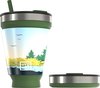 optionele containers; Dragbare, toekomstige, warme en koude dranken voor koffie, thee, smoothies, bier, cocktails, thee, woon-werkverkeer, camping, evenementen, inhoud 473 ml