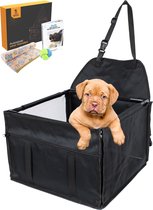 Hondenmand Auto Achterbank - Luxe Autostoel Hond & Kat - Honden Reisbench Opvouwbaar - Anti Slip - Nylon - 40x46cm - Zwart