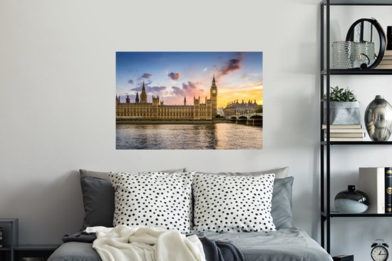 Stickers Stickers muraux - Soleil - Big Ben - Londres - 90x60 cm - Film adhésif