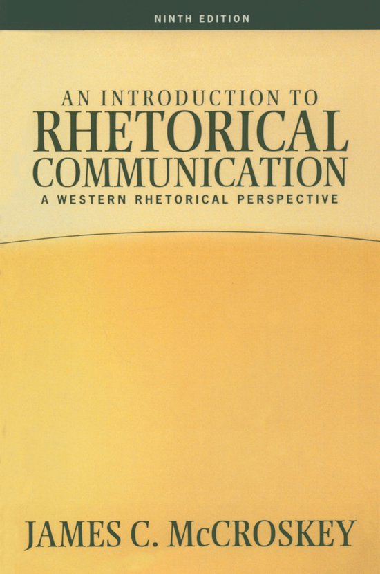 An Introduction To Rhetorical Communication - cover