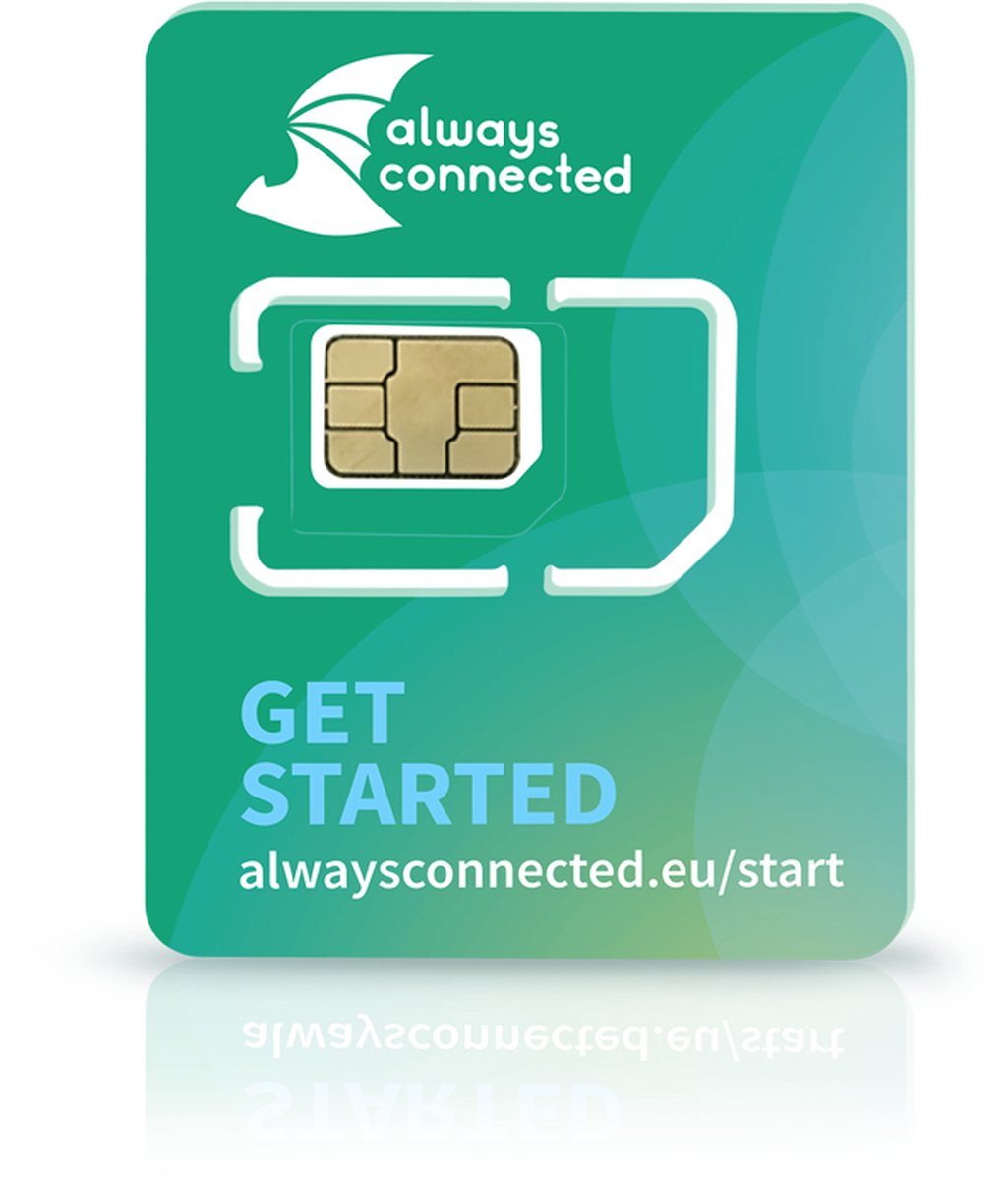 Always Connected prepaid simkaart - Onbeperkt geldig