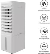 Air Cooler Sinji - Refroidi à Water et à l'air - Incl. Éléments de refroidissement - Écran LCD - Réservoir d'eau 11L - 3 positions de Ventilation - Tour de ventilateur - Refroidisseur d'air mobile - Wit