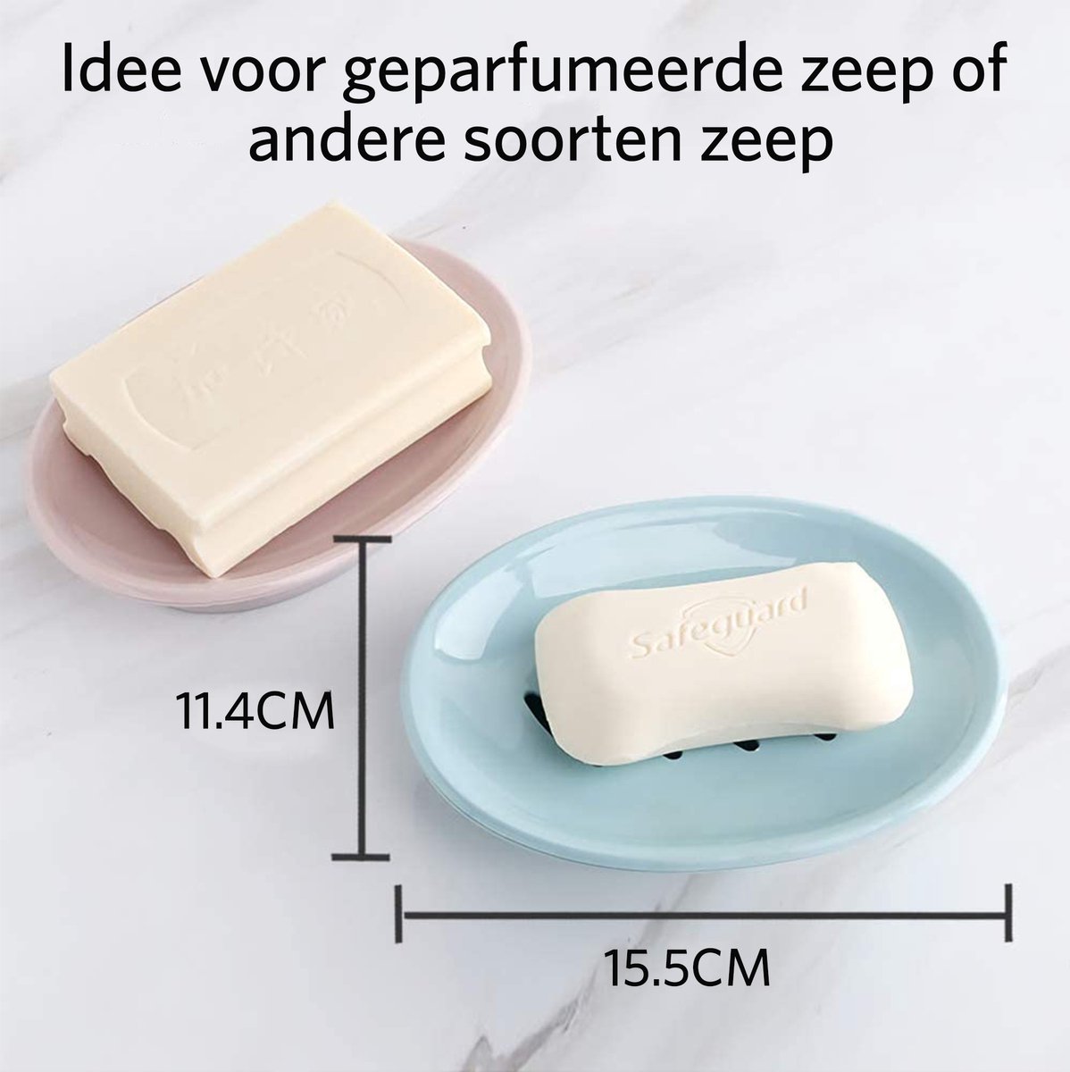 ANTIS'S HOME Sint-jakobsschelp keramische zeepbakje - wit geglazuurd porselein zeephouder voor badkamer en keuken, elegant en gemakkelijk schoon te maken