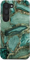 Burga Hoesje geschikt voor Samsung Galaxy S23 Telefoonhoesje Hardcase | Burga Tough Backcover Shockproof | Schokbestendig Galaxy S23 Telefoonhoesje | Anti Shock Proof - Ubud Jungle | Groen
