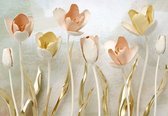 Papier peint photo - Papier Peint Intissé - Tulipes Porcelaine - Art - 254 x 184 cm