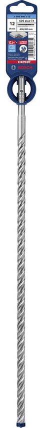 Bosch EXPERT SDS plus-7X hamerboor, 12 x 400/465 mm, verpakt in een blauwe kaart.